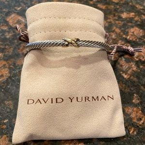 David Yurman X Crossover Bracelet with 18K Yellow Gold.